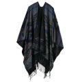 Blazer Poncho Bohème Cachemire Comme Cape Épais Chaud Voler Poncho Wrap Châle (SP224)